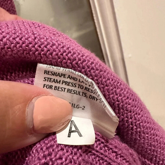 Eileen Fisher Open Front Cardigan Sweater Shrug 100% Linen Lilac Size L Petite - Picture 10 of 11